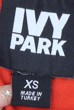 Ivy Park Women's Red Cropped T-Shirt Size XS