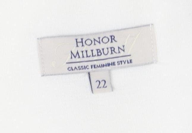 Honor Millburn Women's White Button-Up Top Size 22