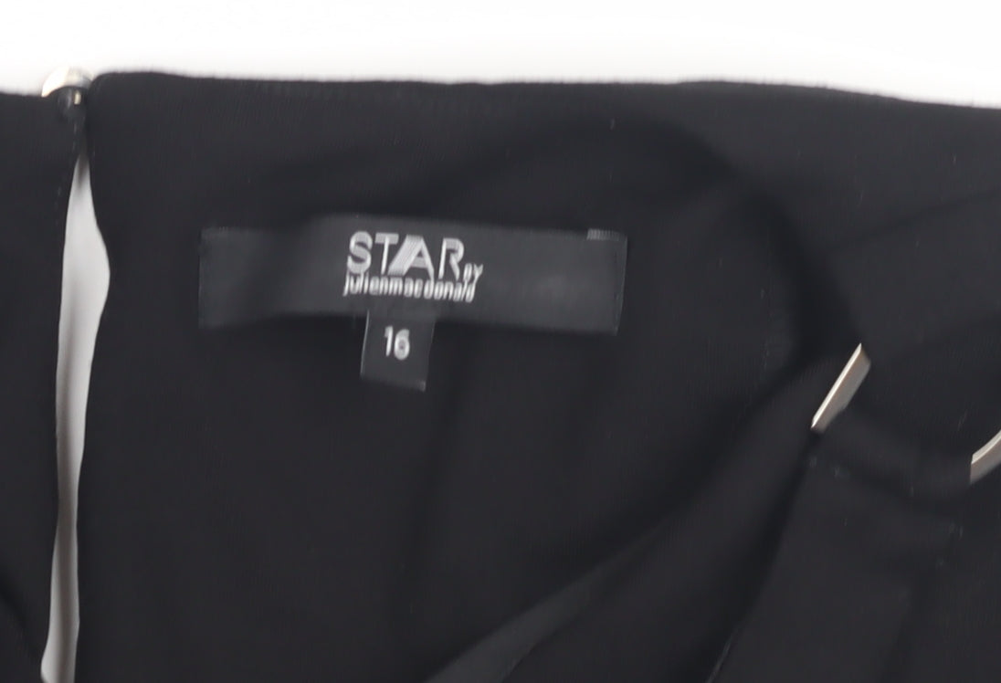 Star by Julien Macdonald Women's Black Blouse, Size 16