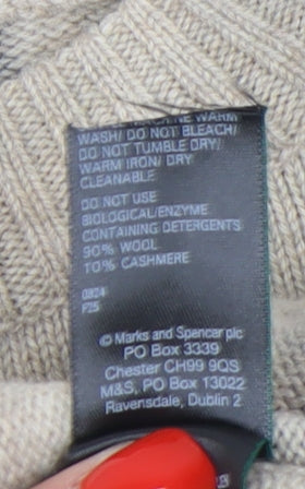 Marks and Spencer Women's Beige Animal Print Pullover XS