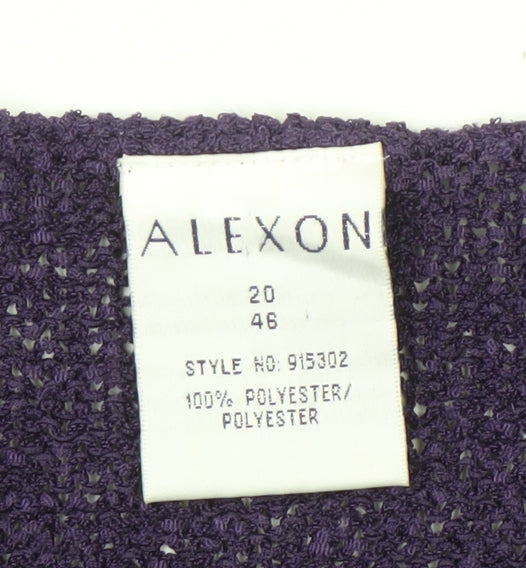 Alexon Purple V-Neck Women's Top Size 20