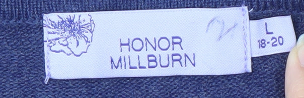 Honor Millburn Women's Blue Geometric Cardigan L