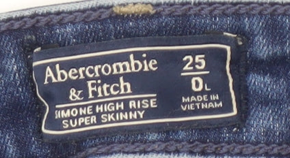 Abercrombie & Fitch Womens Blue Skinny Jeans Size 25