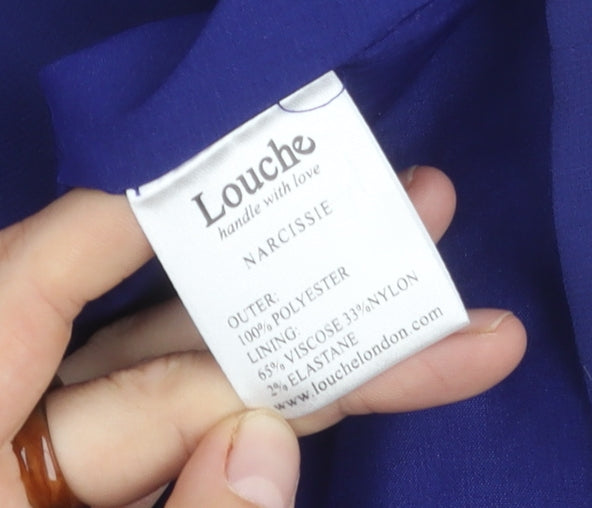 Louche Women's Blue Short Slip Dress, Size 12