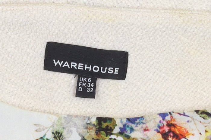 Warehouse Women's Multicoloured Floral Top UK 6