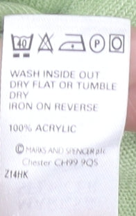 Marks & Spencer Women's Green Tank Top UK 14 Scoop Neck