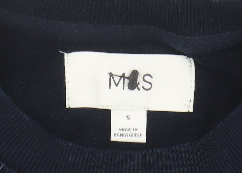 Marks & Spencer Men's Black Small Pullover Sweatshirt
