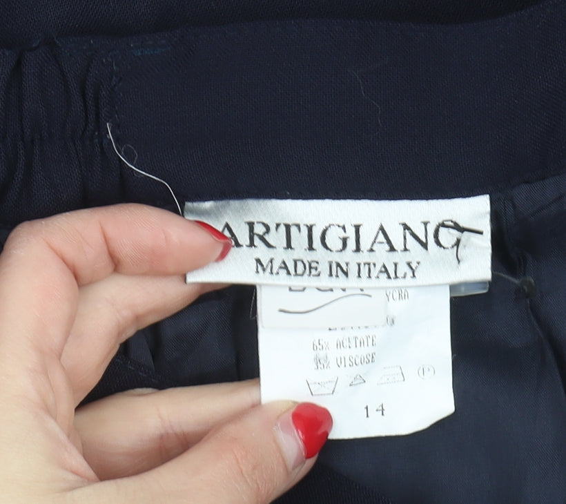 Artigiano Women's Black Midi Pencil Skirt Size 14