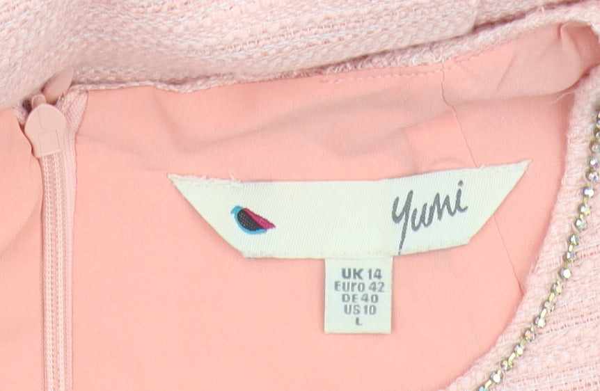Yumi Women's Pink Sleeveless Dress