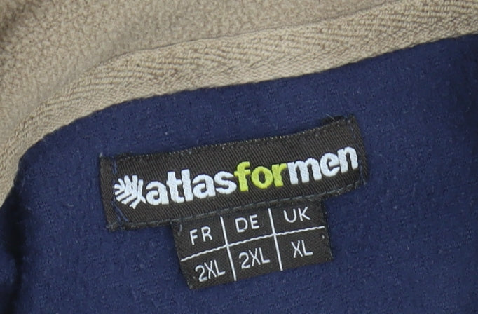 Atlas For Men Blue XL Men's 1/4 Zip Fleece Sweatshirt