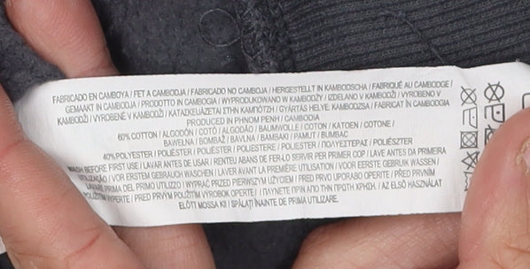 Brand and care label for Barbie girls’ black pullover sweatshirt 7-8 years logo print