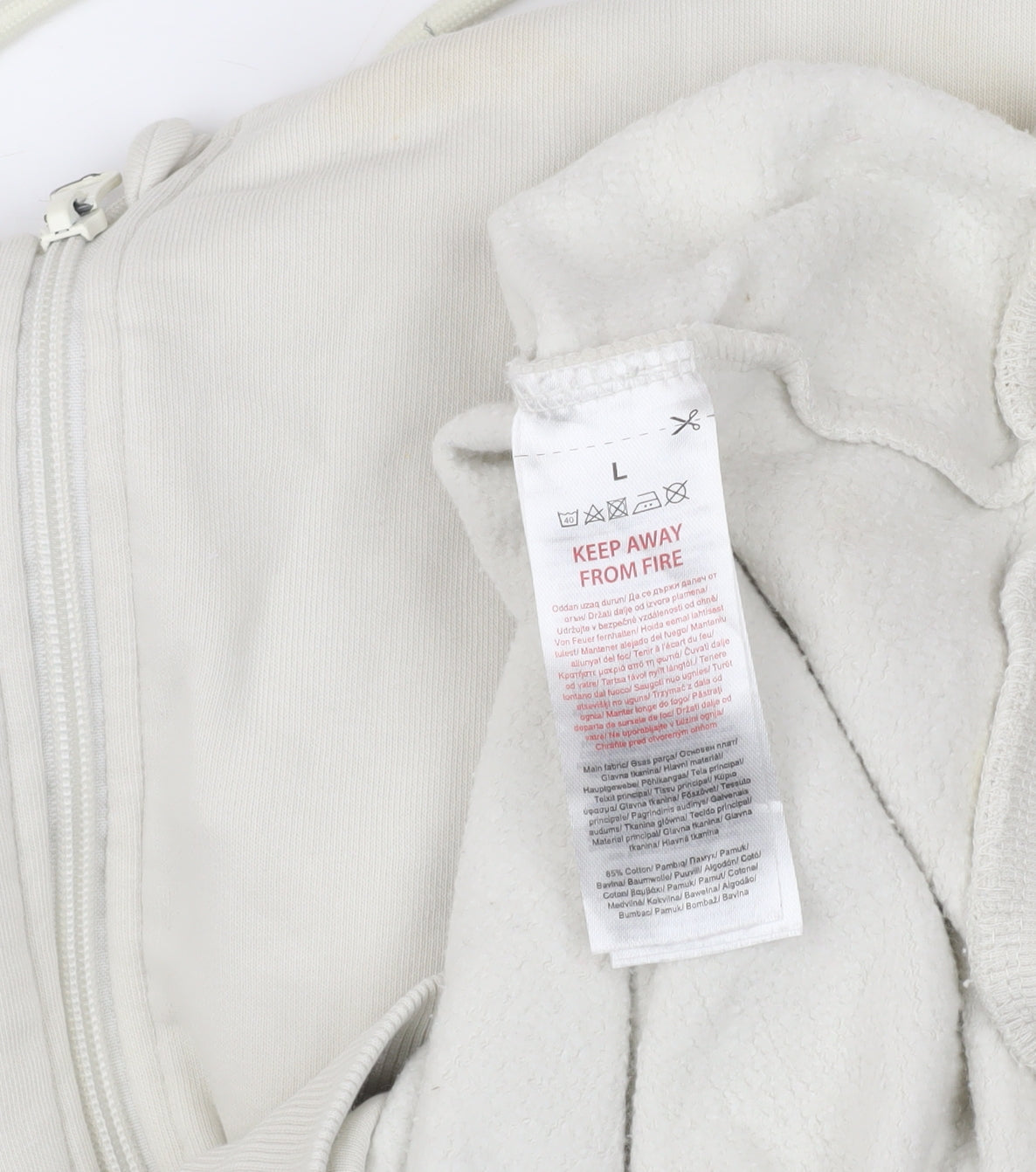 bekkin Men's Beige L Hooded Jacket Casual