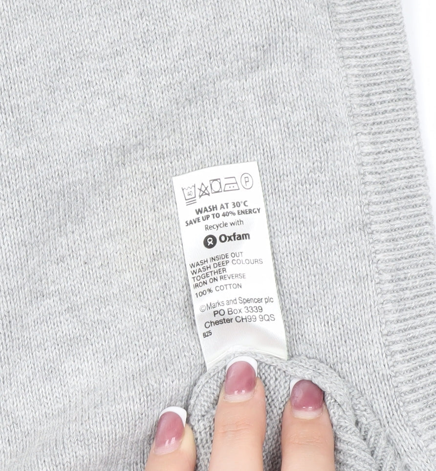 Marks & Spencer Men's Grey L Cotton Vest