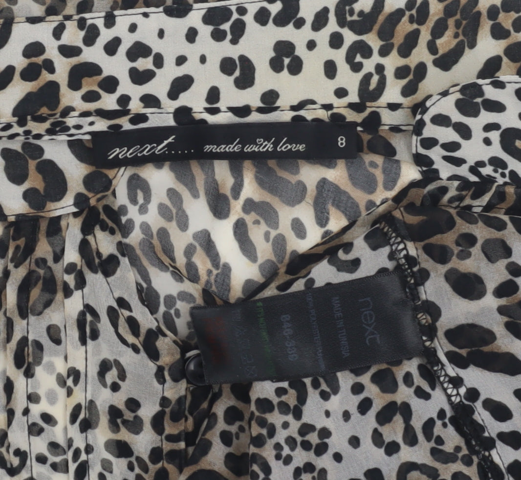 Next Women's Animal Print Blouse Multicoloured Size 8