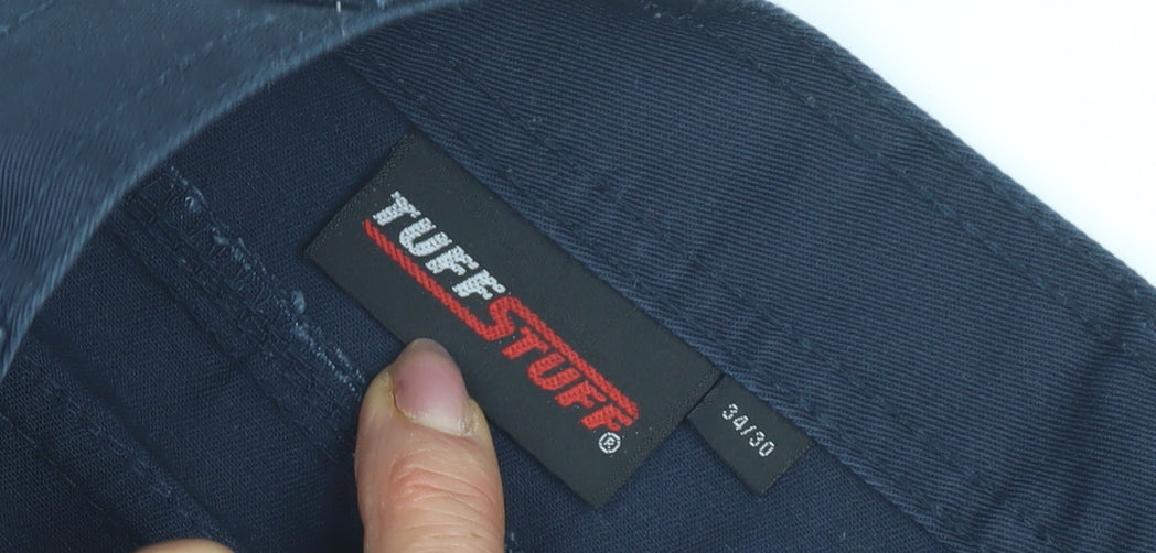 TuffStuff Men's Blue Cargo Trousers 34