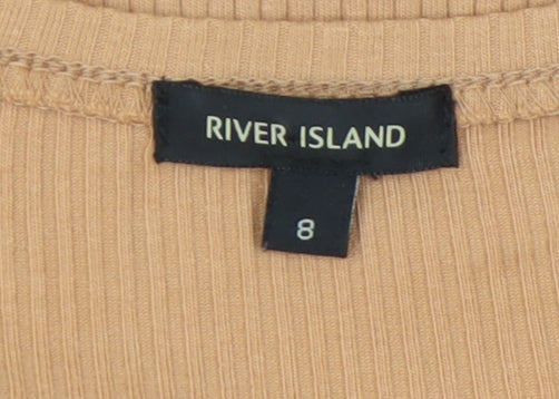 River Island Women's Brown Bodycon Dress Size 8