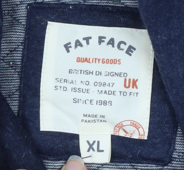FatFace Men's XL Blue High Neck Sweatshirt