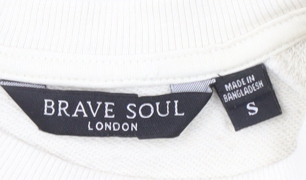Brave Soul Men's Ivory Pullover Sweatshirt Small
