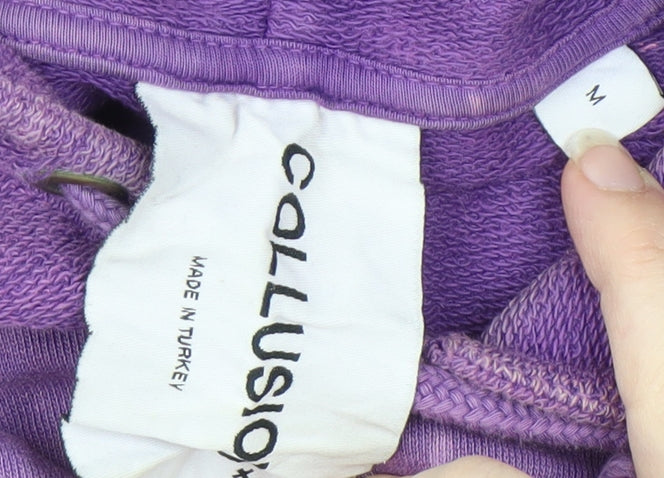 Collusion Unisex Purple Medium Pullover Hoodie