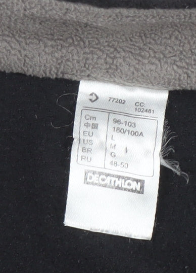 Decathlon Men's Black Fleece Pullover Hoodie L