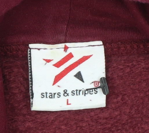 Stars & Stripes Men’s Maroon Hoodie L