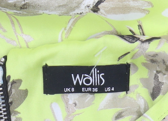 Wallis Women's Green Floral Blouse Size 8