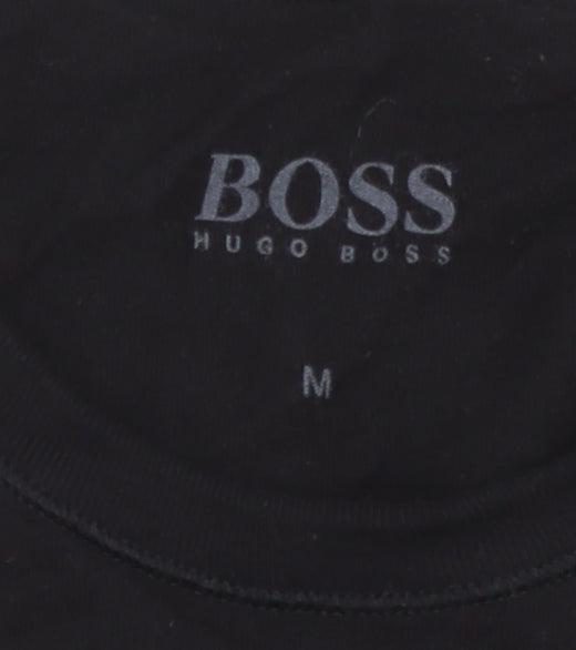 BOSS Men's Black Cotton Crew Neck T-Shirt M