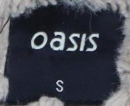 Oasis Women's Green Parka Coat S Fur Hooded