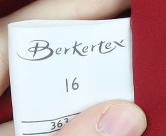 Berkertex Women's Red Long Sleeve Blouse Size 16