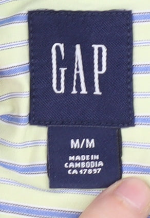 Gap Men's Multicoloured Striped Relaxed Fit Shirt M