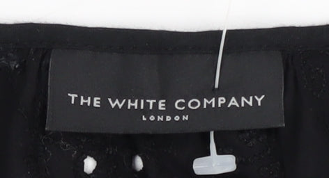 The White Company Women's Black Cotton Dress Size 8