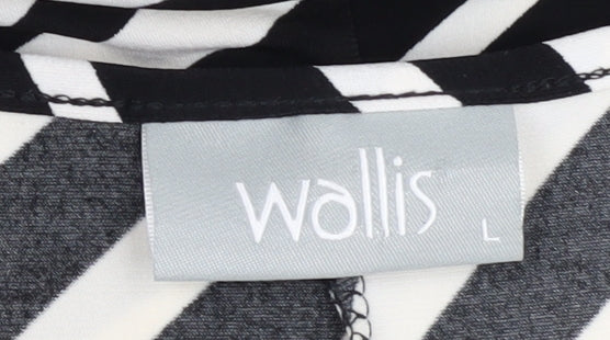 Wallis Women’s Black Geometric Sleeveless Blouse L