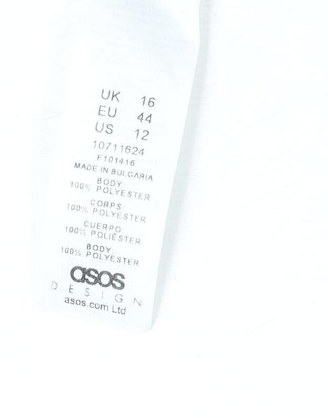Asos Design Women's Beige Mock Neck Top Size 16