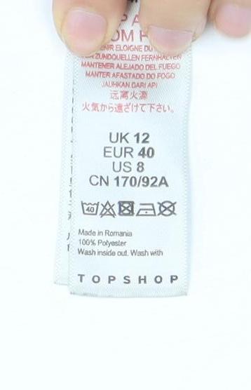 Topshop Women's Black Polka Dot Cropped Top Size 12