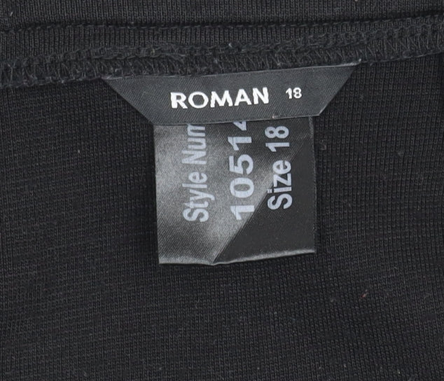 Roman Women’s Black Geometric Pencil Skirt