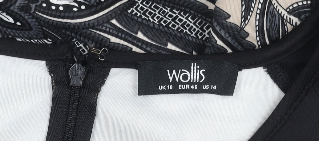 Wallis Women's Black Sleeveless Dress Size 18