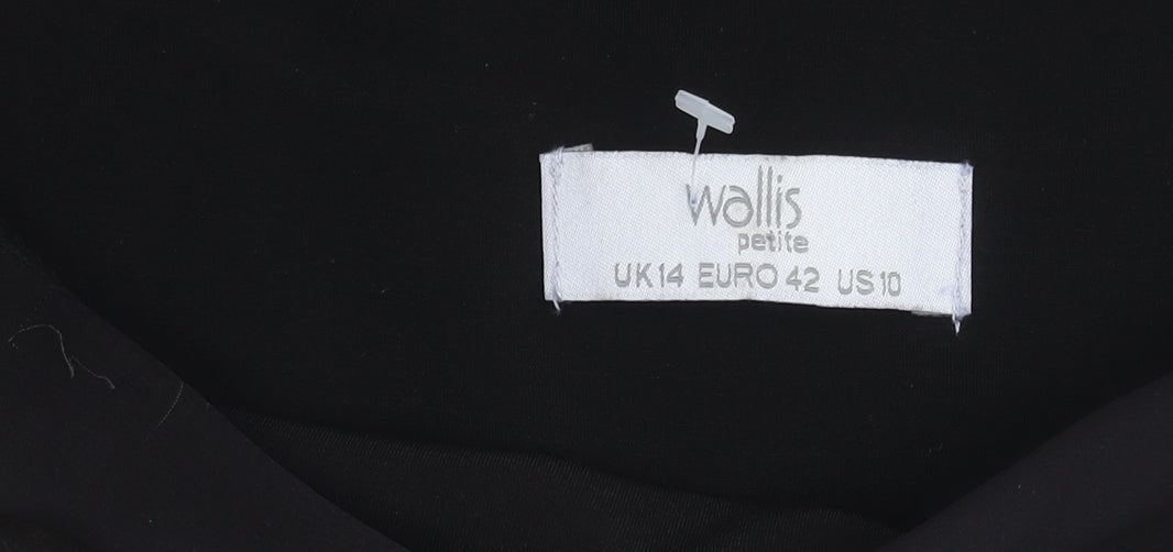 Wallis Petites Women's Black Floral Knee Length Dress