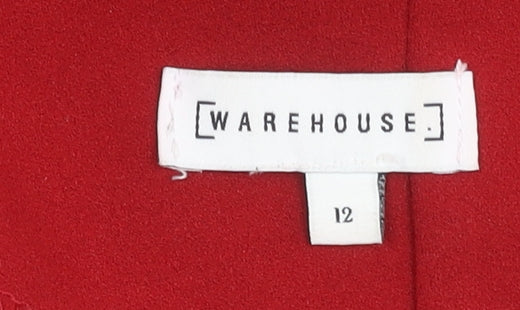 Warehouse Women's Red Shift Dress Size 12