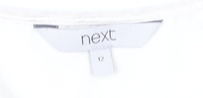 Next Women's Ivory Tank Top, Size 12, Scoop Neck