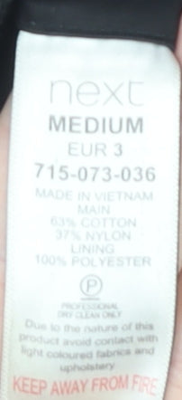 Next Men's Black Mid-Length Overcoat, M