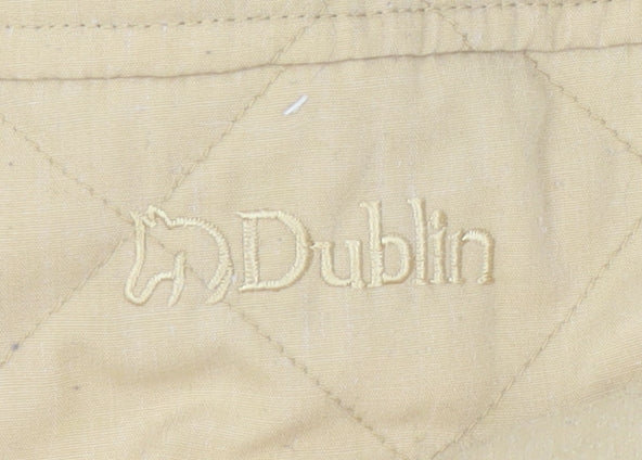 Dublin Men's Beige Quilted Waistcoat S Regular Fit