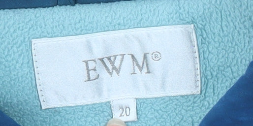 EWM Women's Blue Toggle Jacket, Size 20, Mid-Length Casual