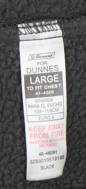 Dunnes Men's Black Fleece Jacket - Large, Casual Wear