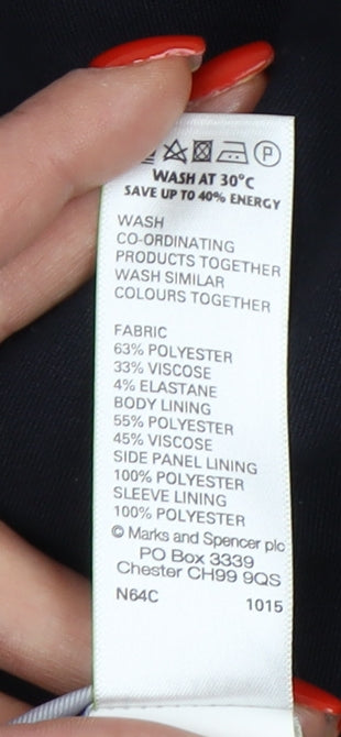 Marks & Spencer Women's Black Blazer UK Size 14