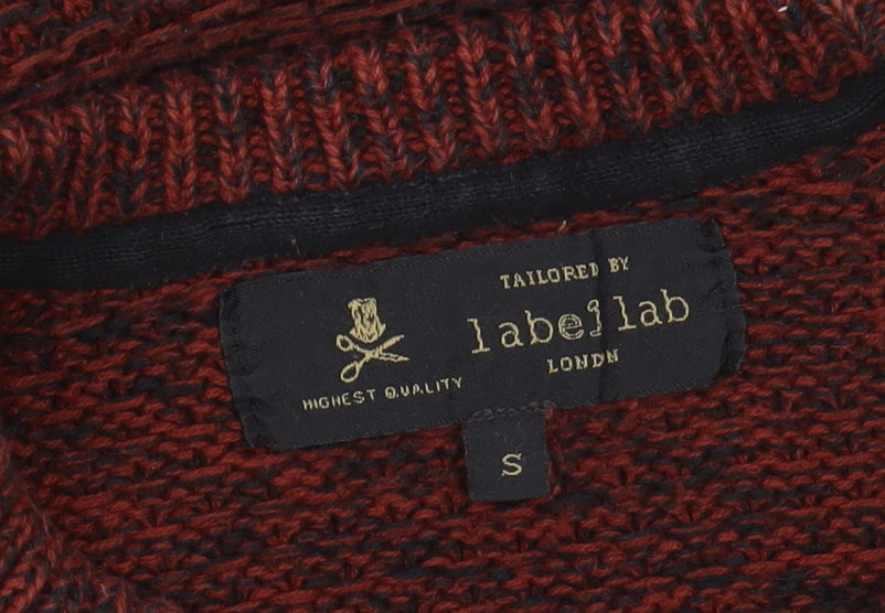 Label Lab Men's Red Knit Pullover Jumper, Size S
