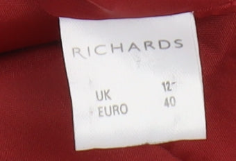 Richards Women's Red Blazer Size 12 Lined