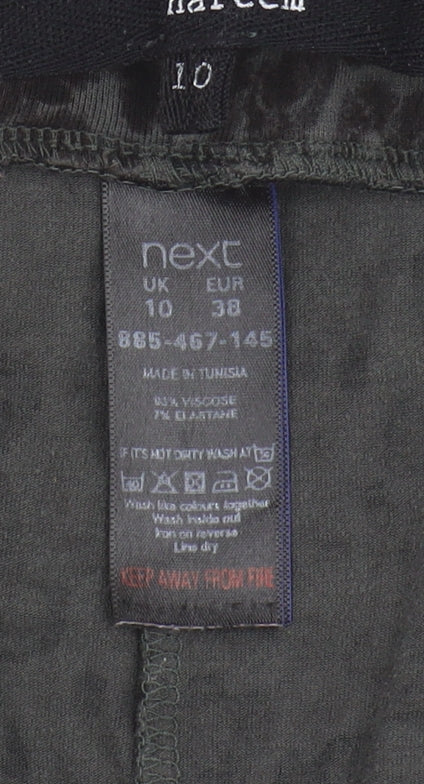 Next Women's Grey Animal Print Trousers Size 10