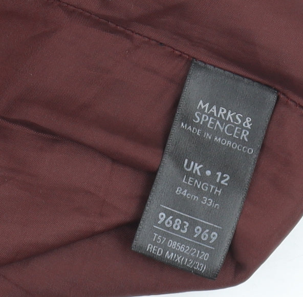 Marks & Spencer Women's Red Long Skirt Size 12