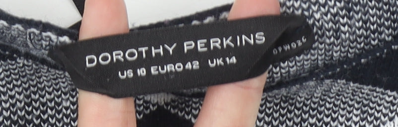 Dorothy Perkins Women's Black Check Jumper, Size 14