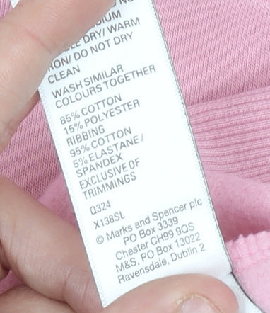 Marks & Spencer Women's Pink Pullover Sweatshirt XS